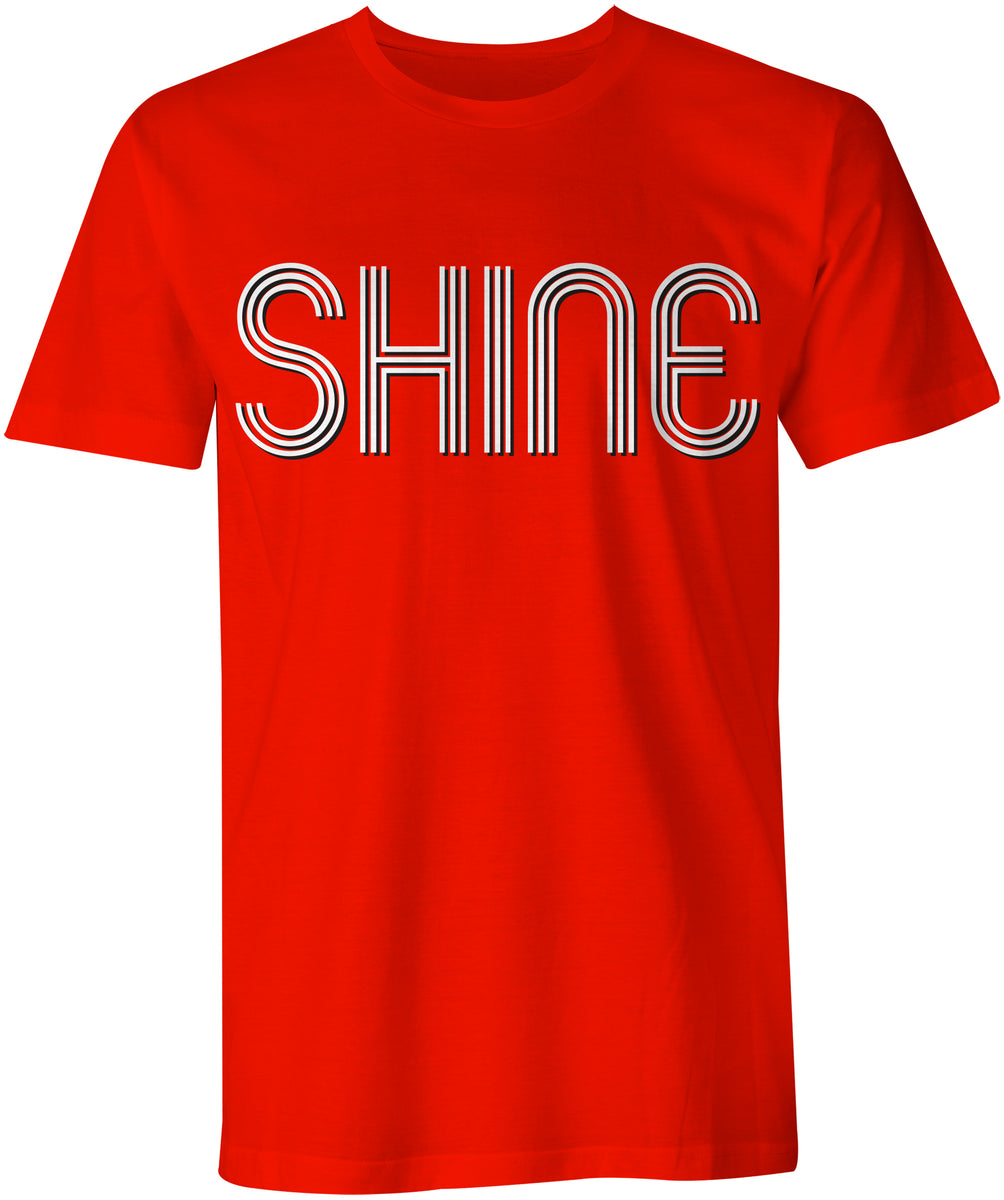 80 s Shine Red Tee Shine One Apparel