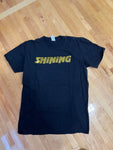 Shine Retro Gold Glitter "Shining" T-Shirt Black