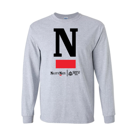 Official 2023 Nasti Nati "N" Logo Long Sleeve Grey