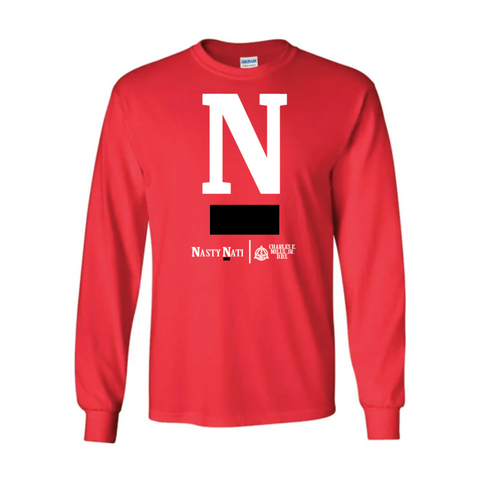 Official 2023 Nasti Nati "N" Logo Long Sleeve Red