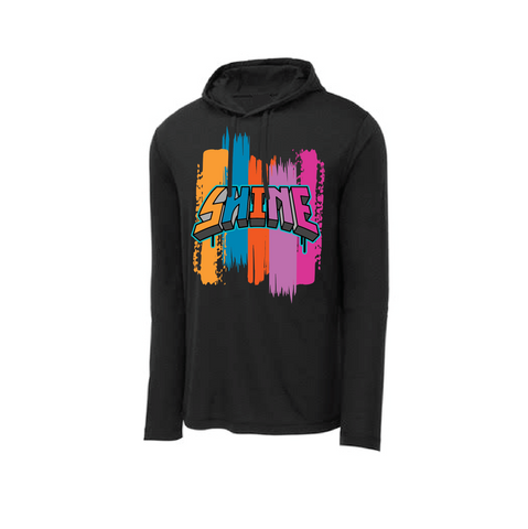 Shine 2024 "Paint Drip" Thin Hoodie Black