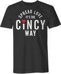 Spread Love the Cincy Way Black & Red T-Shirt
