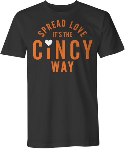 Spread Love the Cincy Way Black & Orange T-Shirt