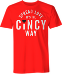 Spread Love the Cincy Way Red T-Shirt