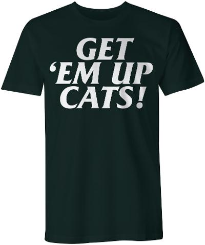 Get 'Em Up Cats! UC inspired Black Tee