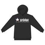 Black Thin Hoodie with 20th Anniversary 3D Shining Star Logo